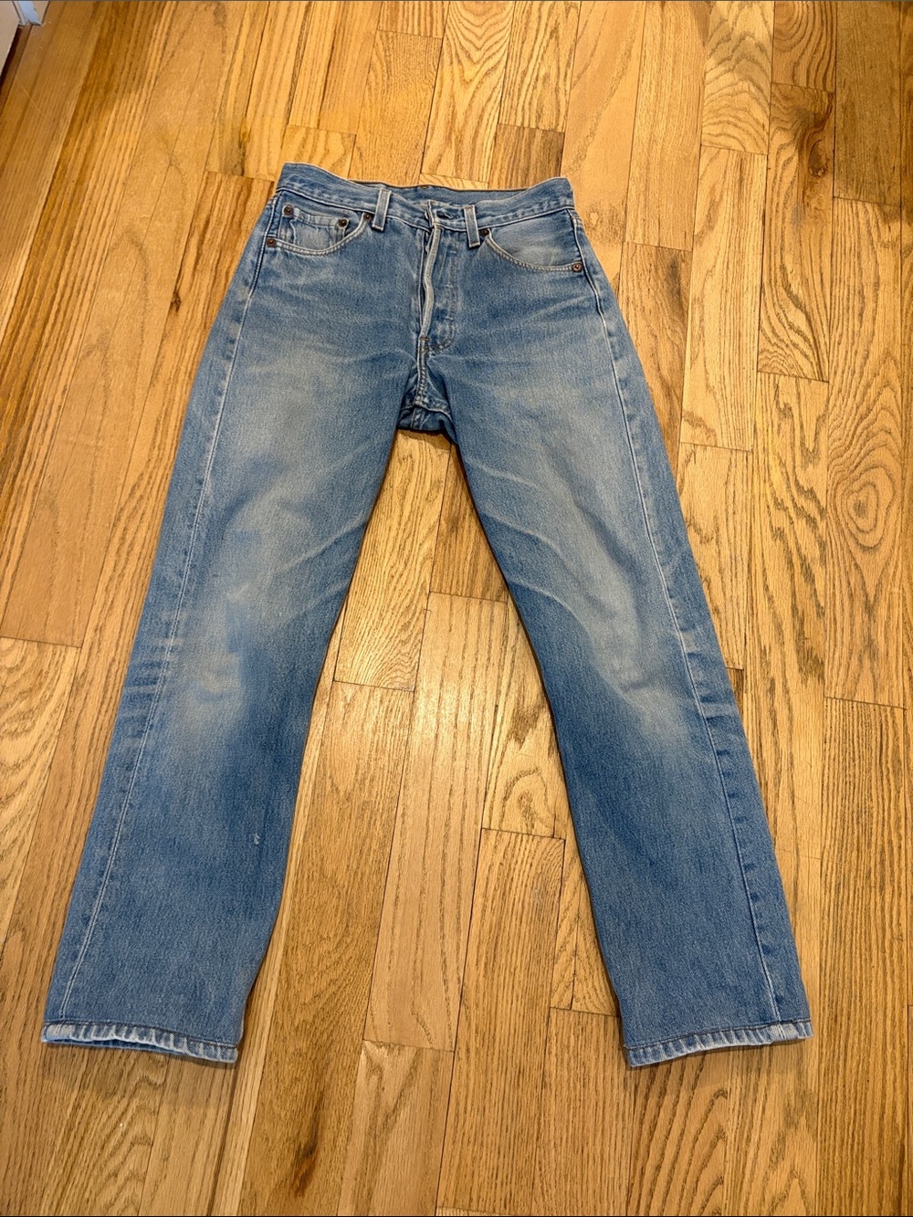 Vintage Levi's 501 Light Blue Straight-Leg Jeans